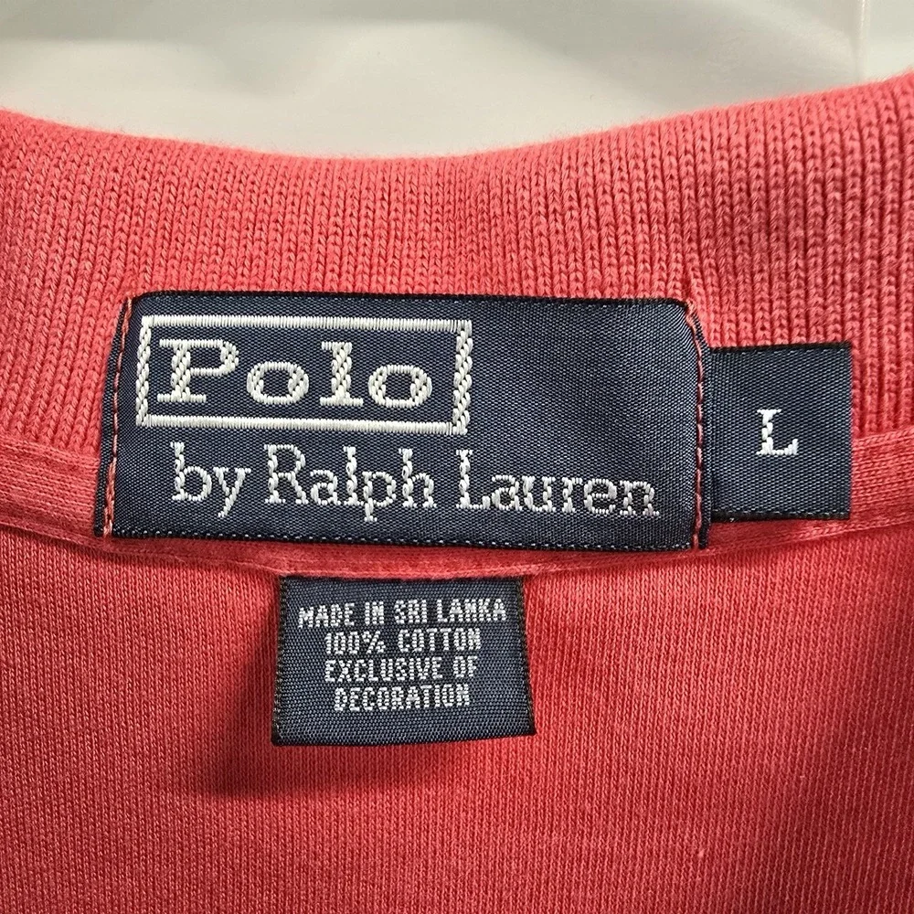 Polo Ralph Lauren Polo Shirt Men's Large Red Pony Logo Short Sleeve Cotton